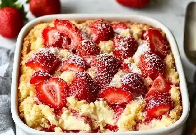 Strawberry Cheesecake Dump Cake Recipe