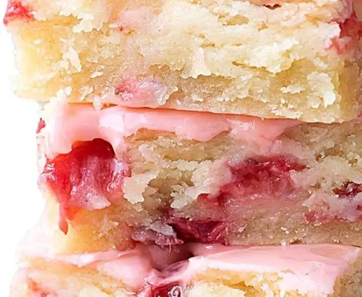 Strawberry Lemon Blondies