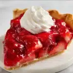 Homemade strawberry pie with fresh strawberries and flaky crust