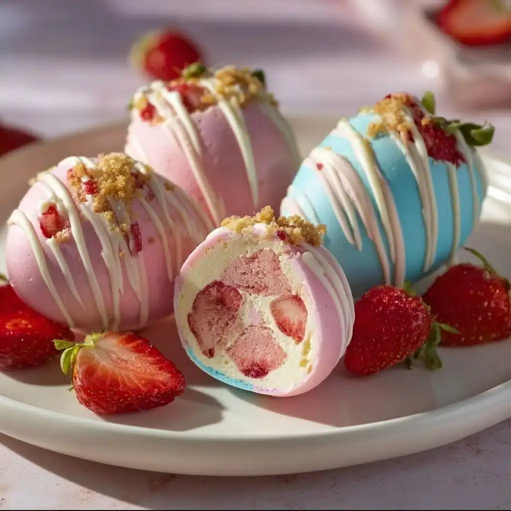 Strawberry Shortcake Easter Egg Bombs decorated for Easter celebration