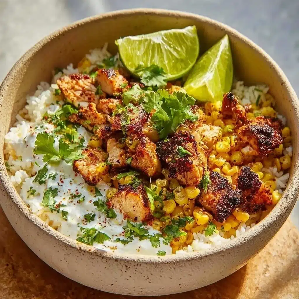 Street Corn Chicken Rice Bowl