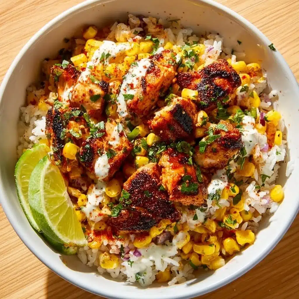 Street Corn Chicken Rice Bowl