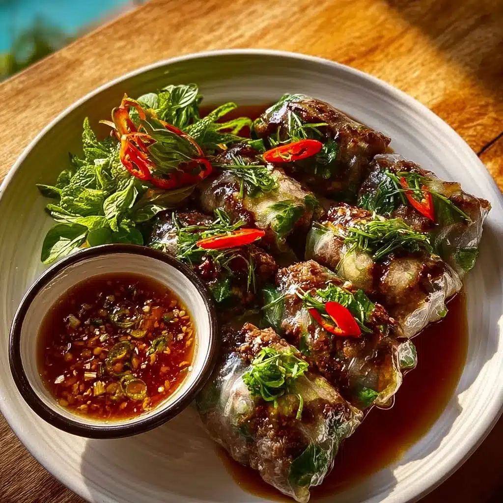 Thai Basil Beef Rolls