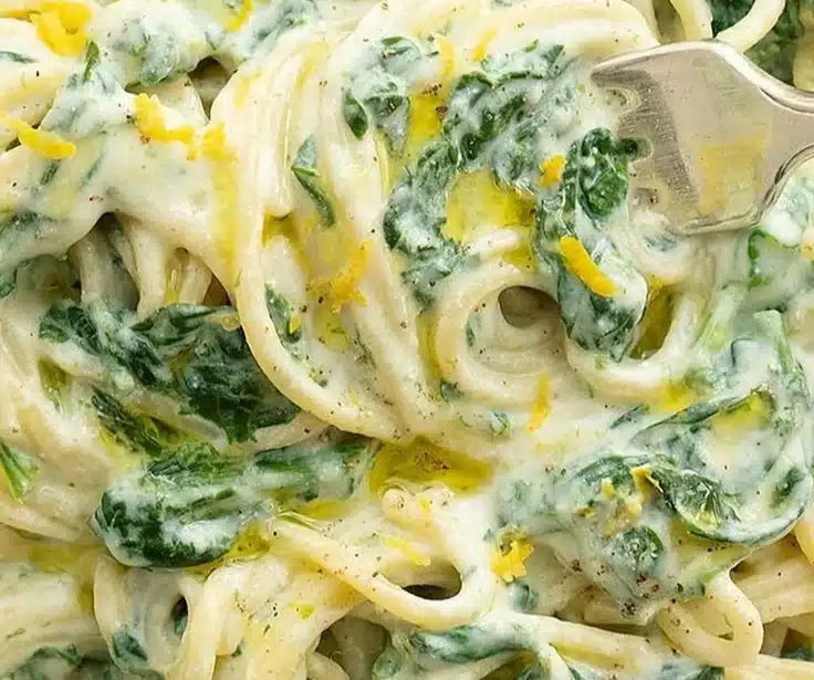 Zesty Lemon Ricotta Pasta with Spinach