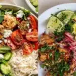 Colorful summer dinner recipes featuring fresh ingredients and vibrant meals