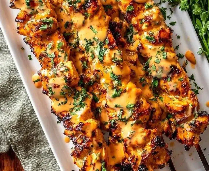 Bang Bang Chicken Skewers