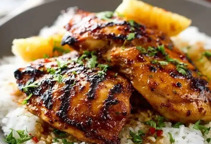 Hawaiian Chicken & Coconut Rice: Tropical Dinner Delight