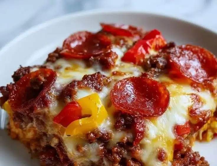 Low Carb Pizza Casserole (Easy, Cheesy & Family-Approved)