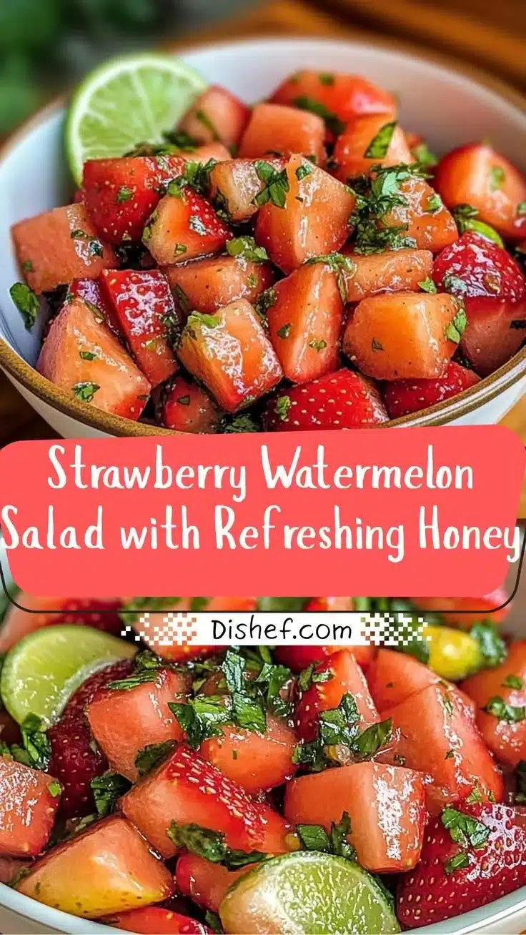 Strawberry Watermelon Salad With Refreshing Honey
